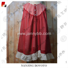 red stripe chiffon fabric little girl dress